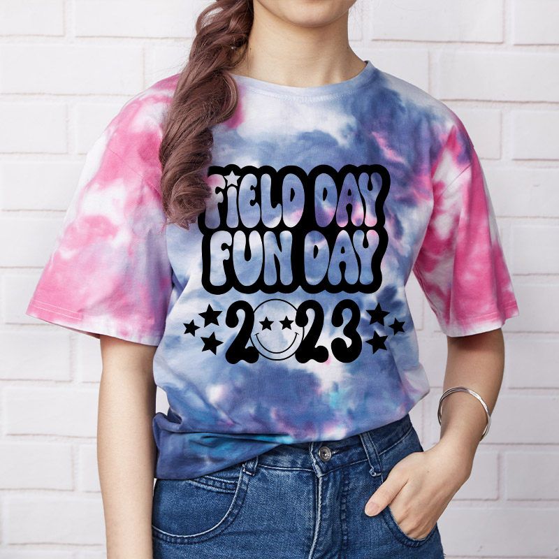 Field Day Fun Day Teacher Tie-dye T-Shirt