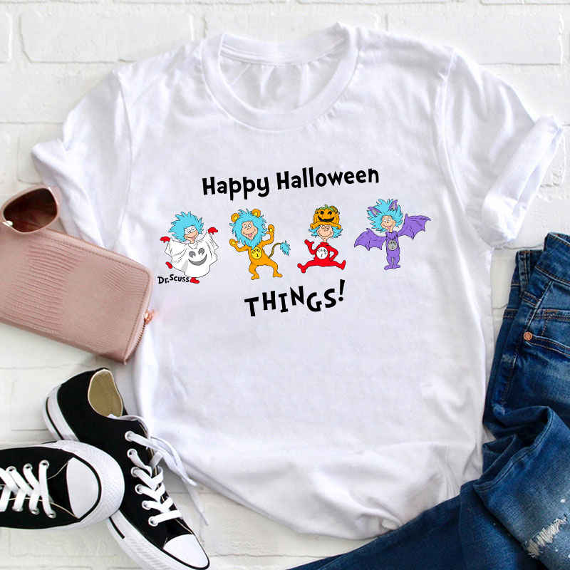 Happy Halloween Things Teacher T-Shirt