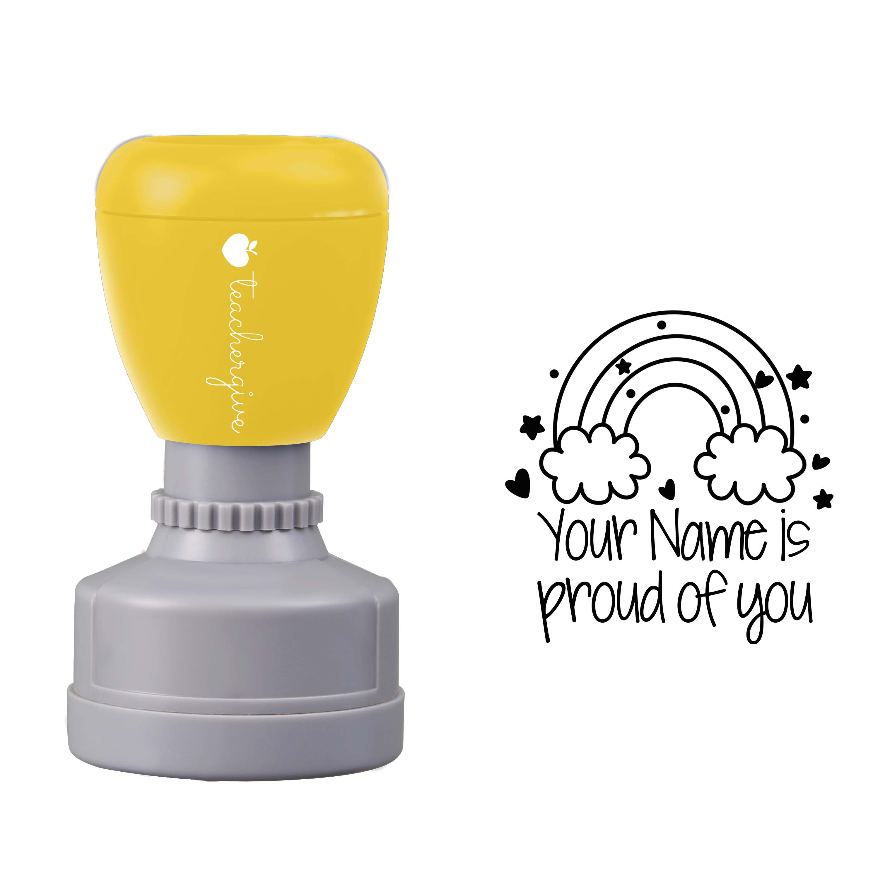 Personalized Is Proud Of You Teacher Stamp
