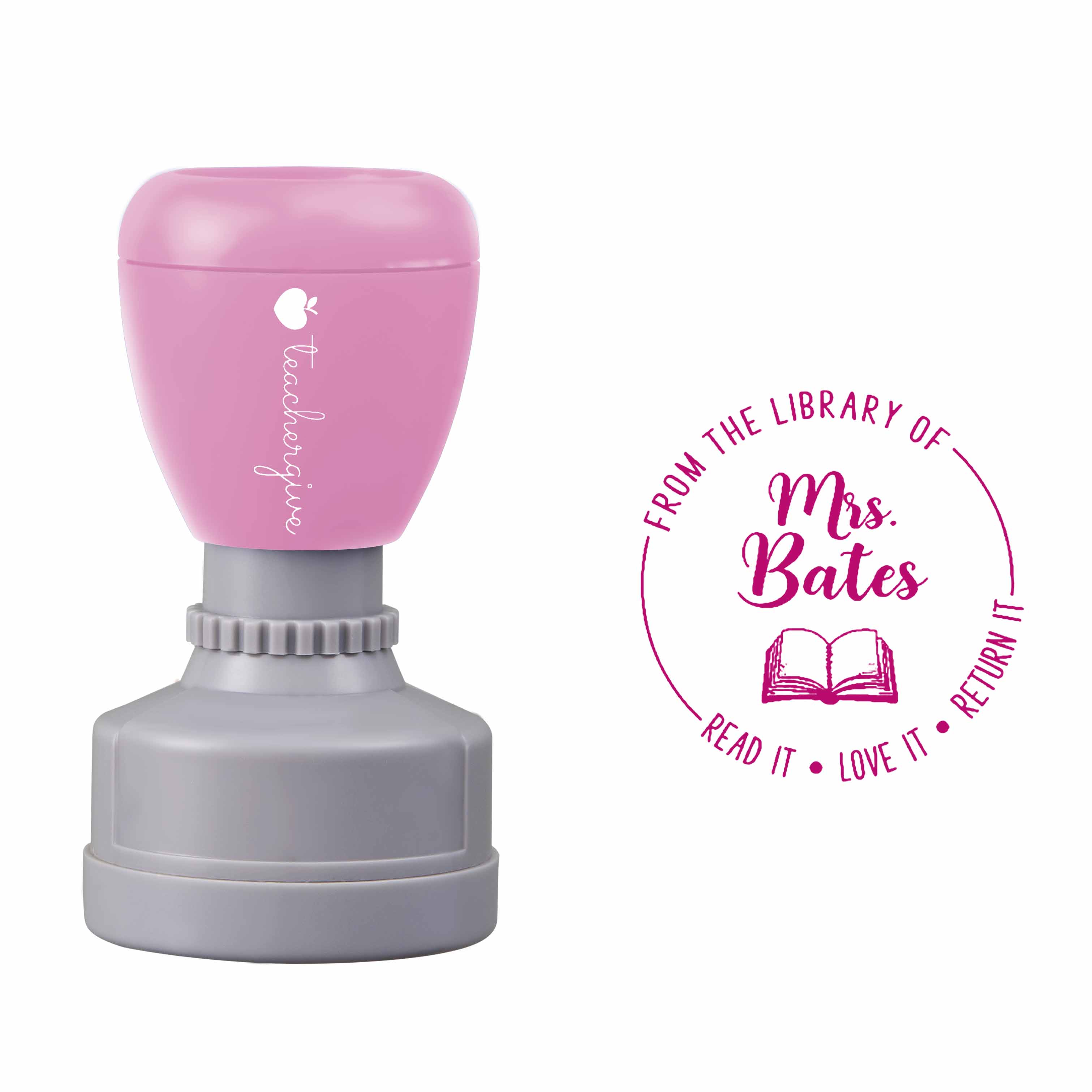 Personalized Read It Love It Return It Teacher Stamp