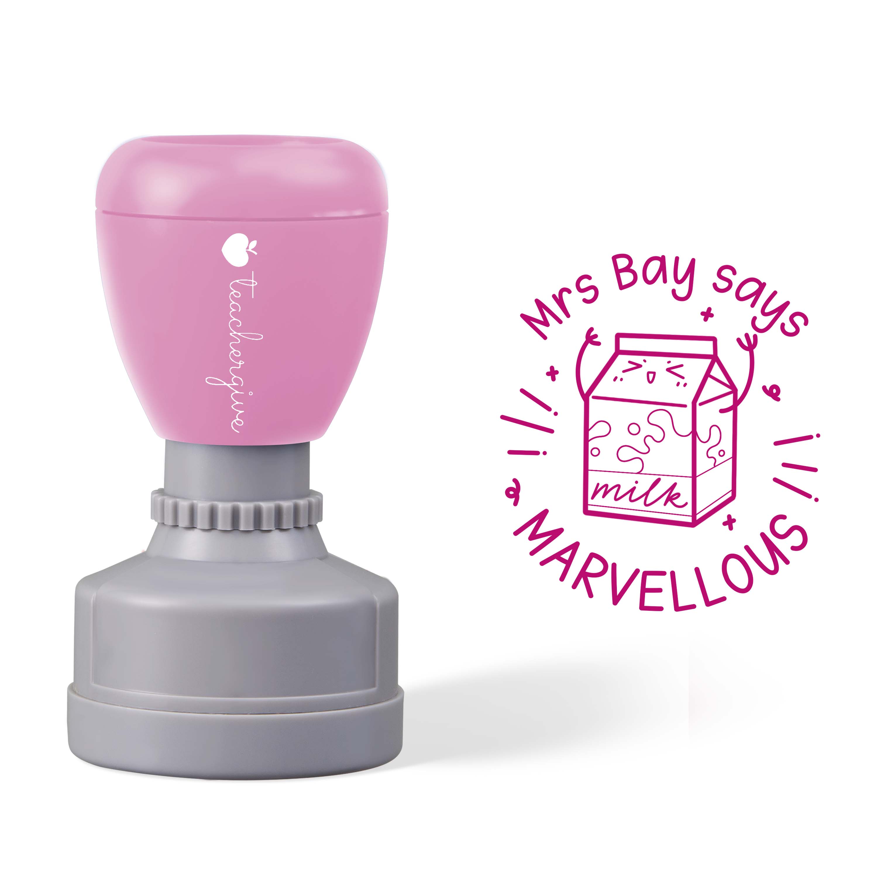 Personalized Teacher Says MARVELLOUS  Stamp