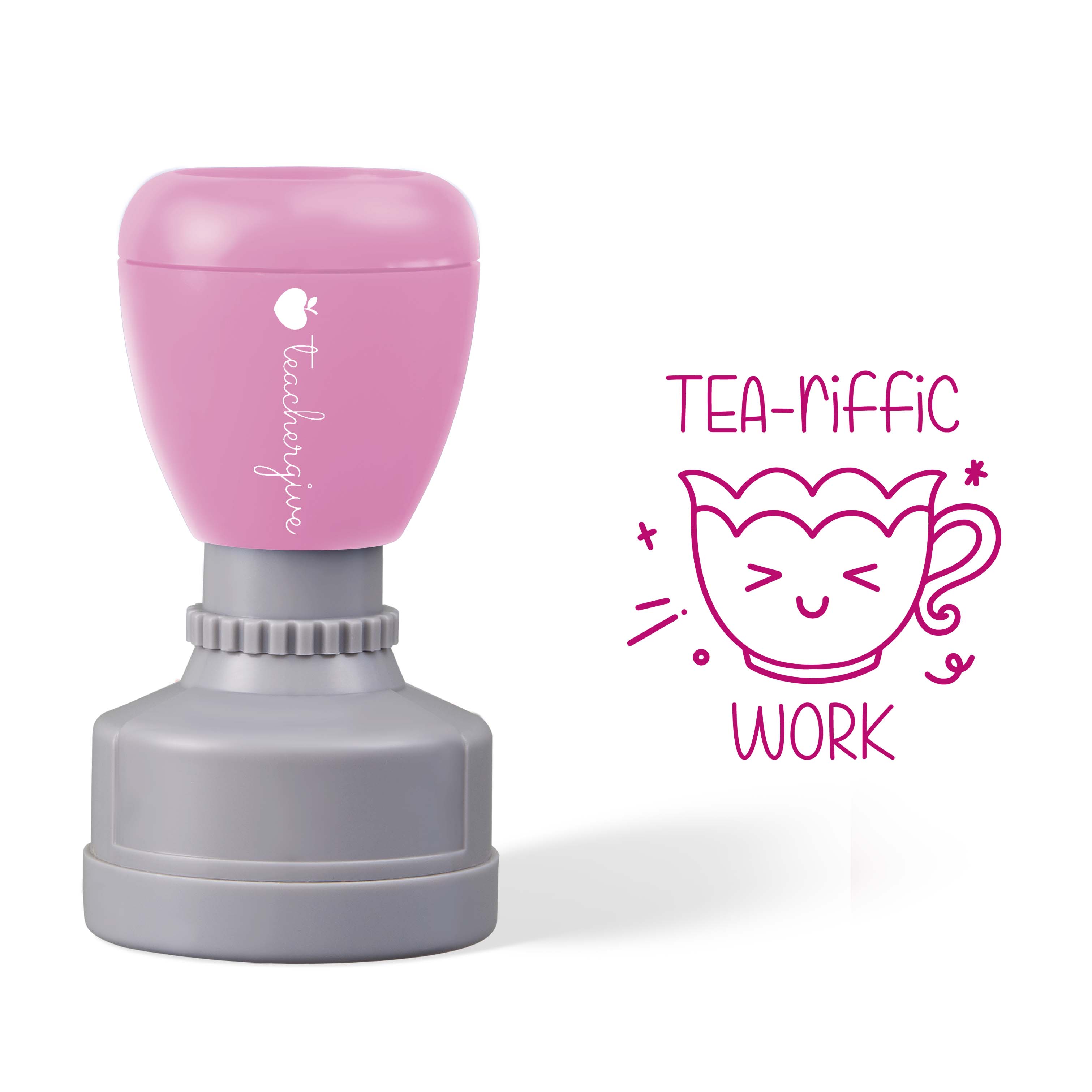 TEA-RIFFIC-WORK Cup  Stamp