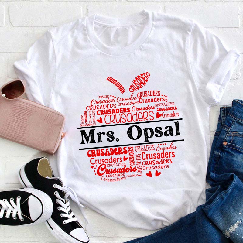 Personalized Name And School Mascot Teacher T-Shirt