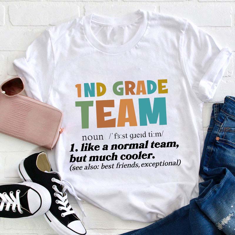 Personalized Grade Team Definition Teacher T-Shirt