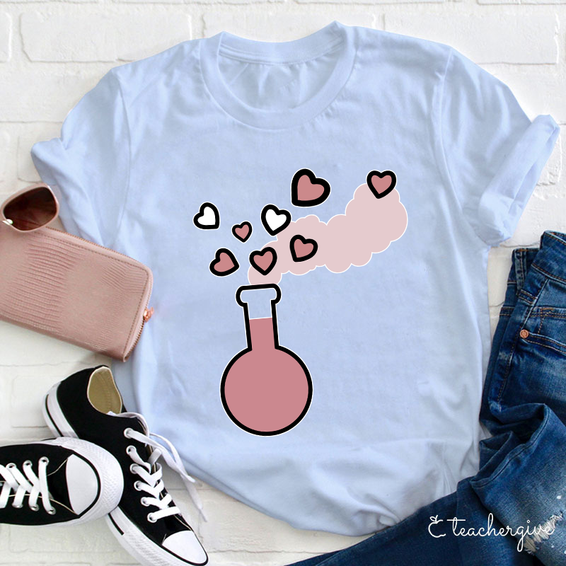 Valentine Vibes Science Teacher T-Shirt