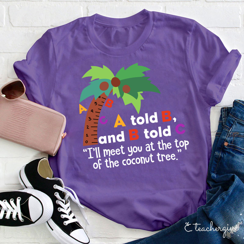 I'll Meet You At The Top Of The Coconut Tree Teacher T-Shirt
