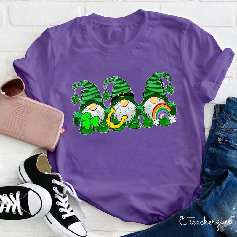 Clover Gnomies Teacher T-Shirt