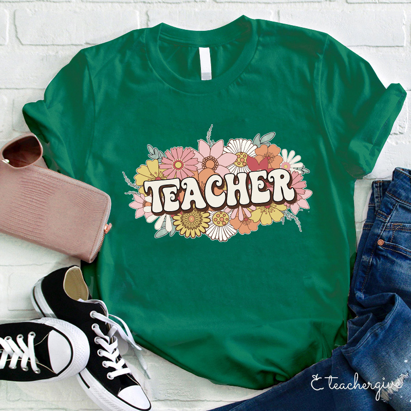 Teacher Flower Teacher T-Shirt