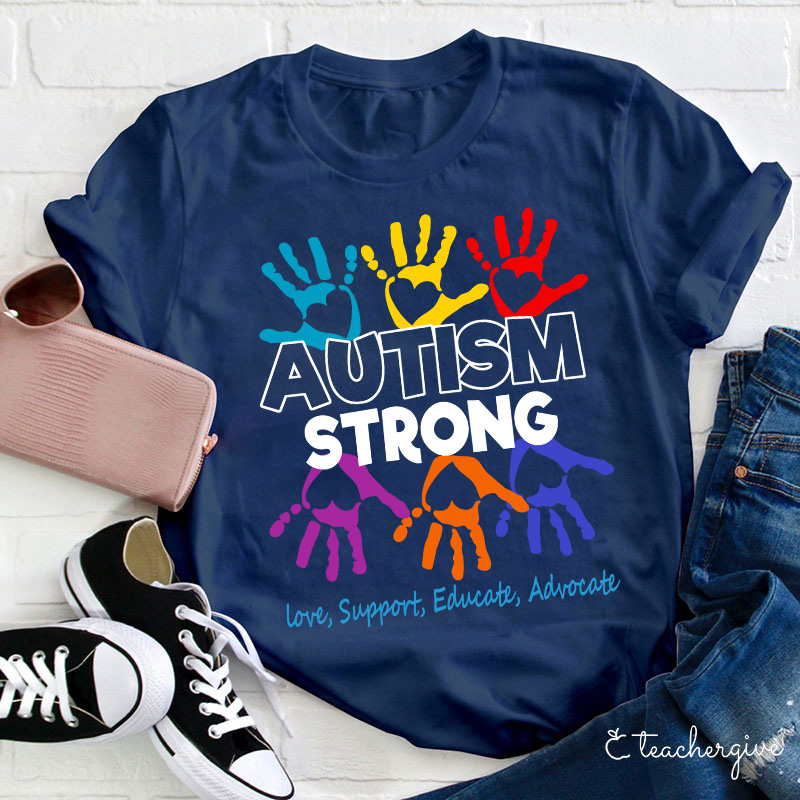 Autism Strong Teacher T-Shirt