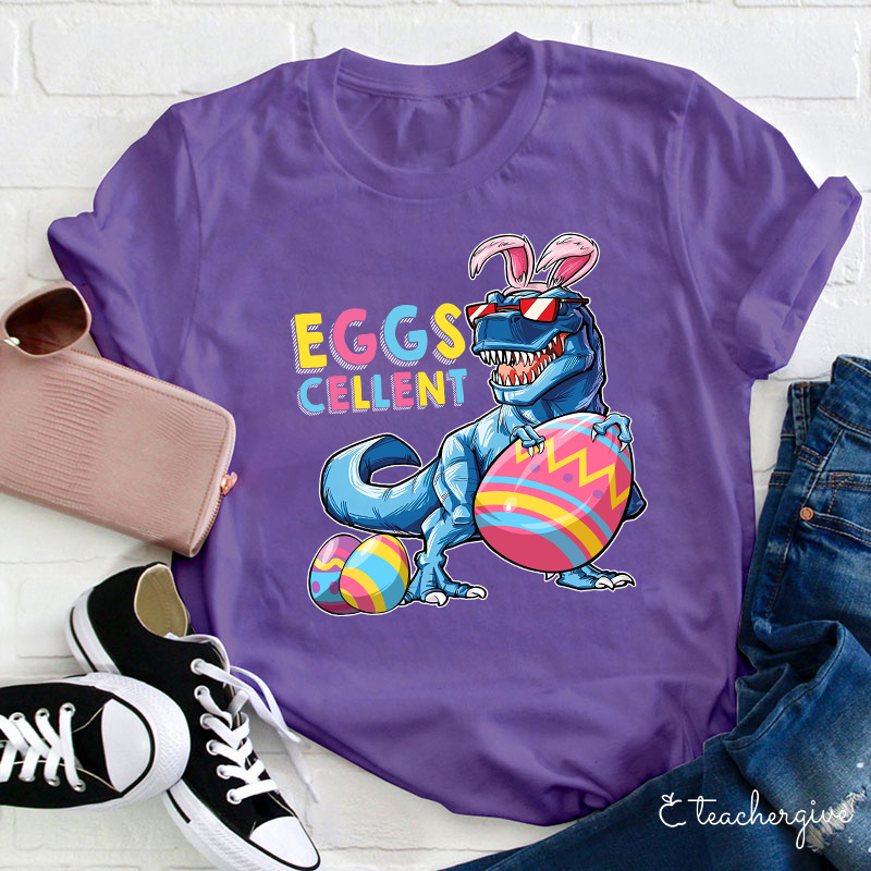 Eggs Cellent Dinosaur Teacher T-Shirt