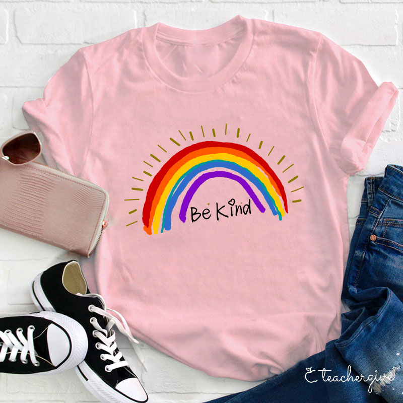 Be Kind Rainbow Stripe T-Shirt