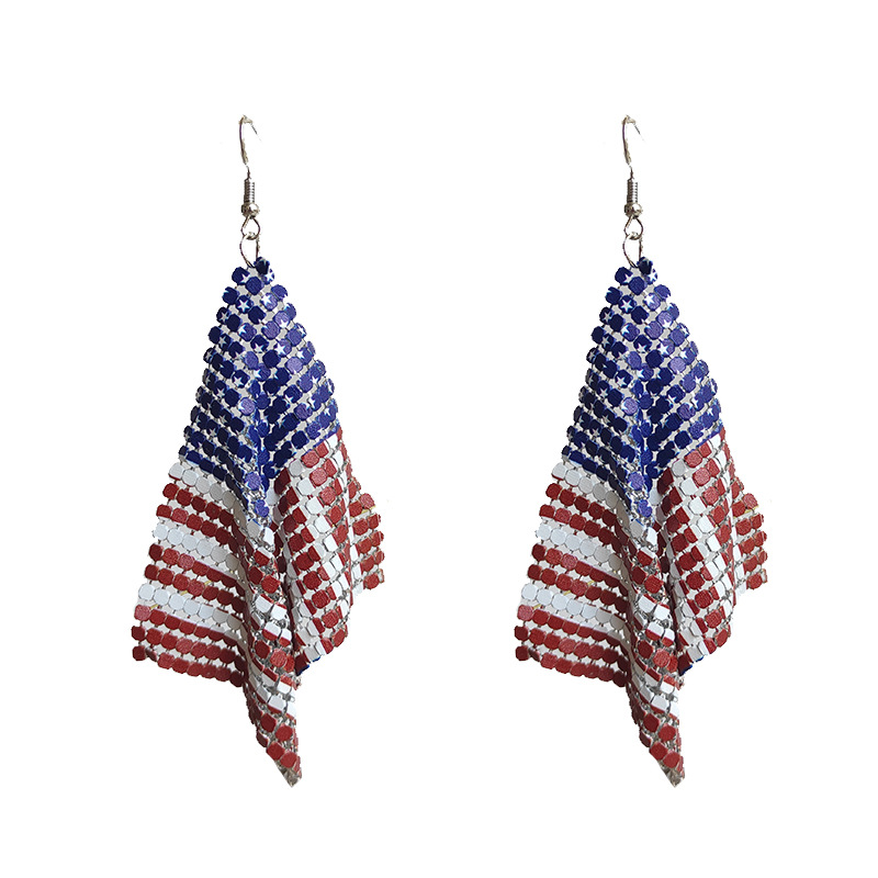 American Flag Soft  Metal Earrings