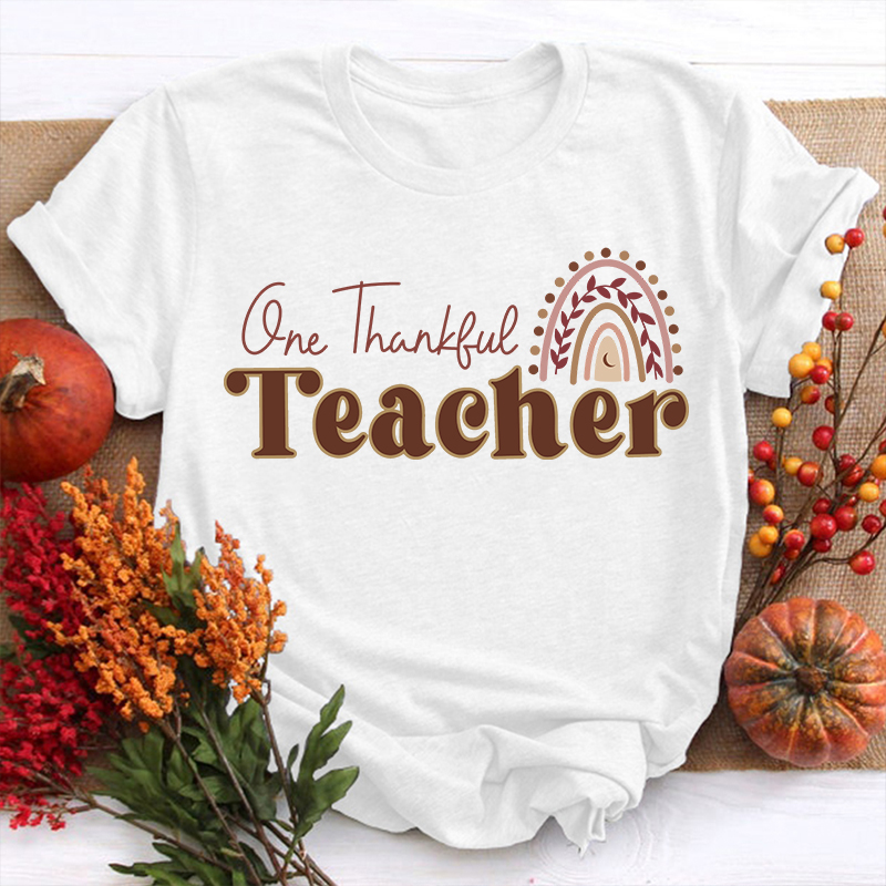One Thankful Teacher Thanksgiving Teacher T-Shirt