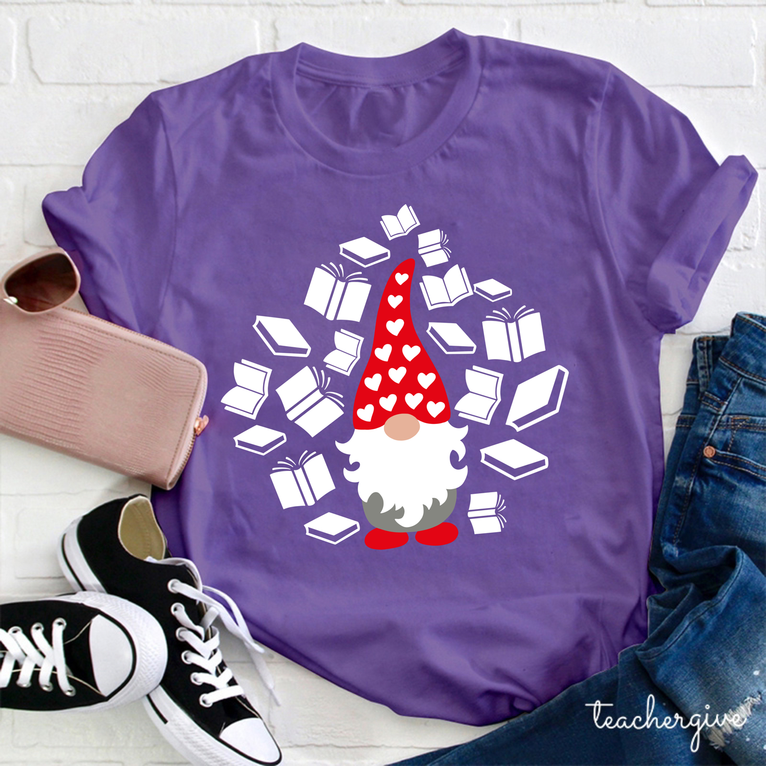 A Bookholic Gnomes Teacher T-Shirt