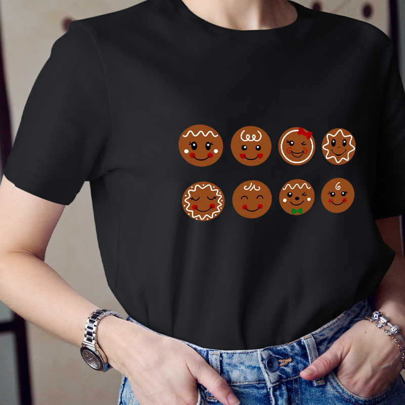 Gingerbread Face Teacher T-Shirt
