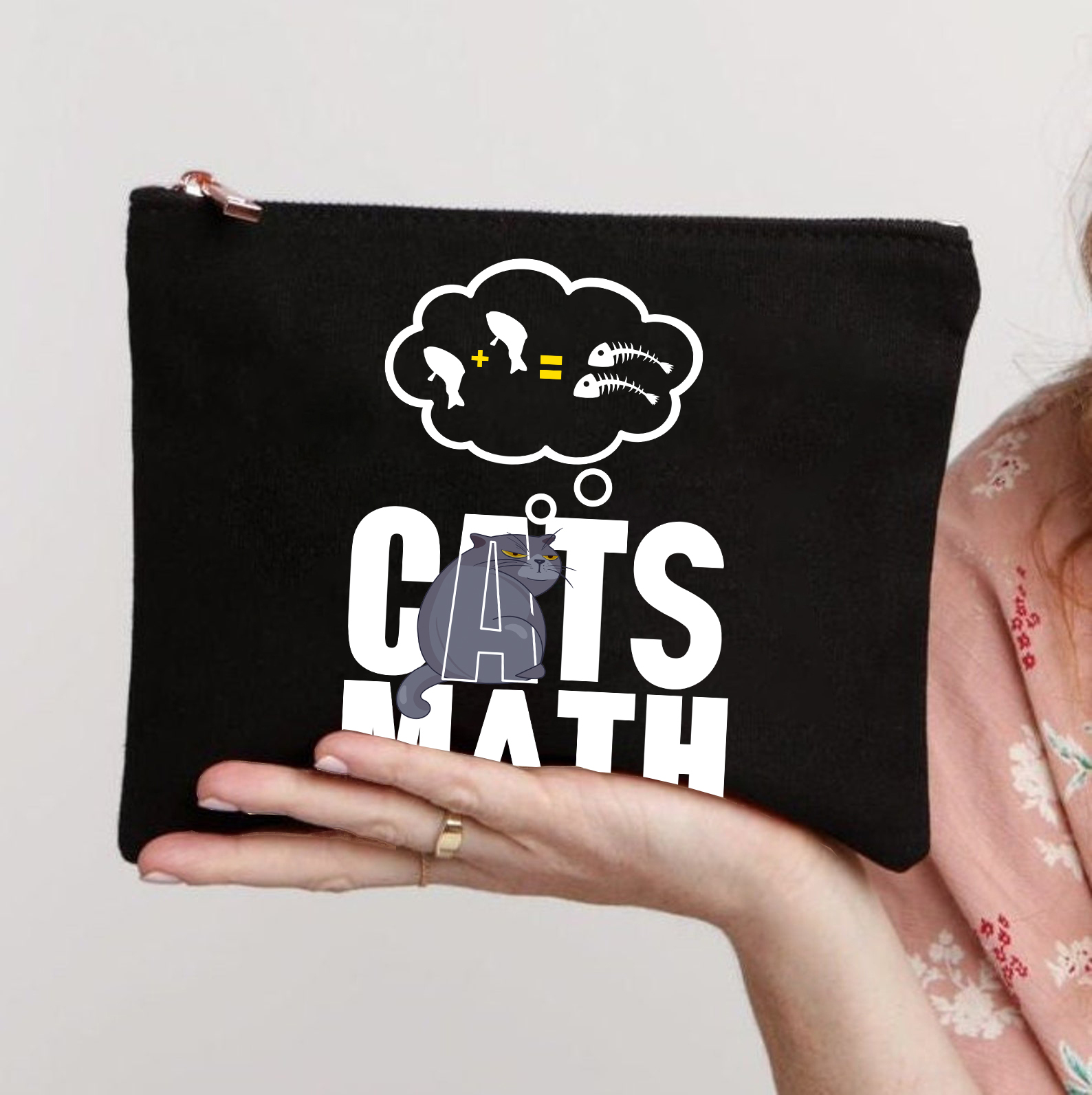 Cats Math Makeup Bag