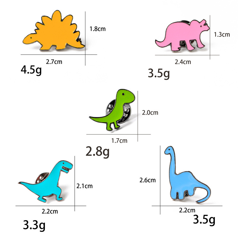 Colorful Dinosaurs Series Pin Set