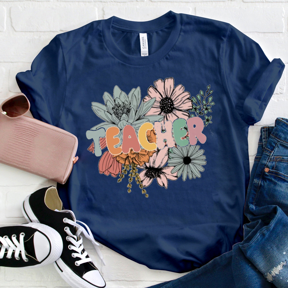 Teacher Daisy Flower  T-Shirt