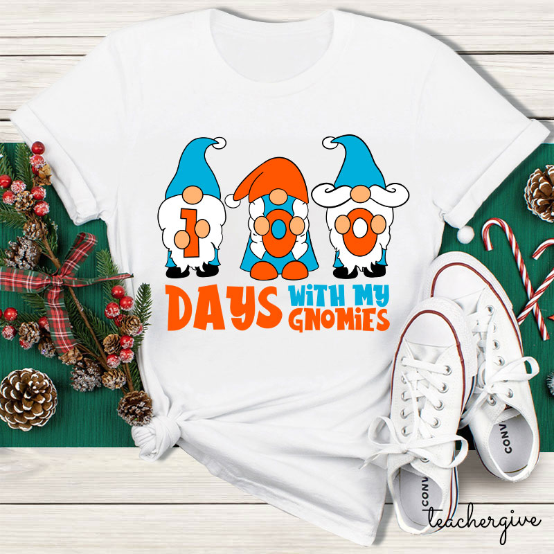 100 Days With My Gnomes Teacher T-Shirt