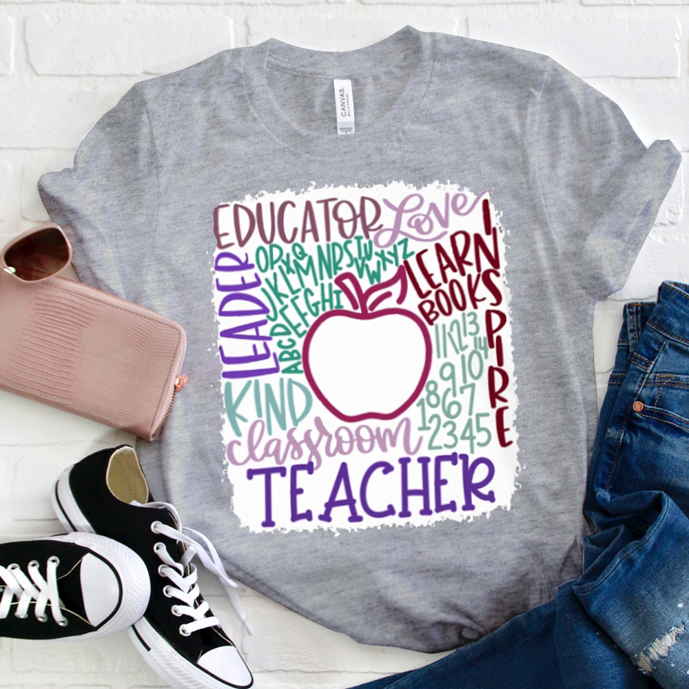 Teacher Love Apple Classroom T-Shirt