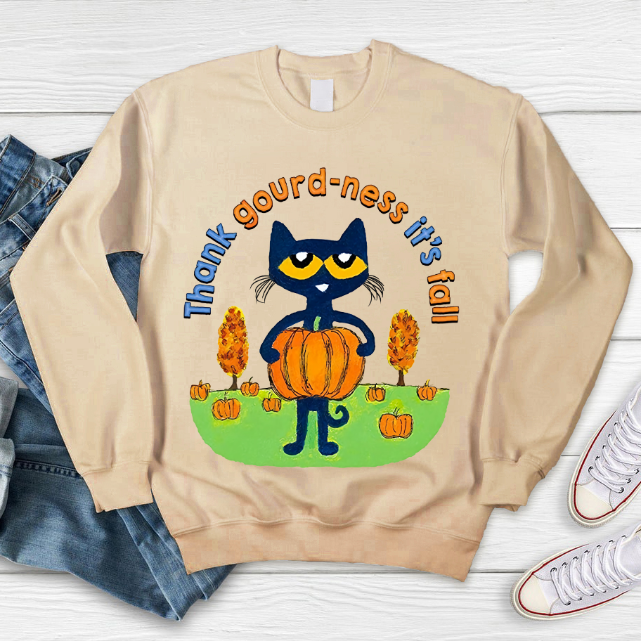 Thank Gourd-ness It's Fall Cat Sweatshirt
