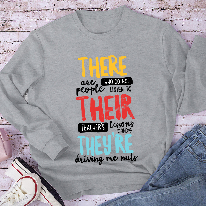 There Thier They're Long Sleeve T-Shirt