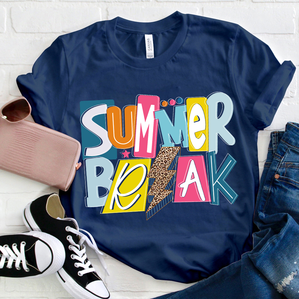 Summer Break Letter T-Shirt