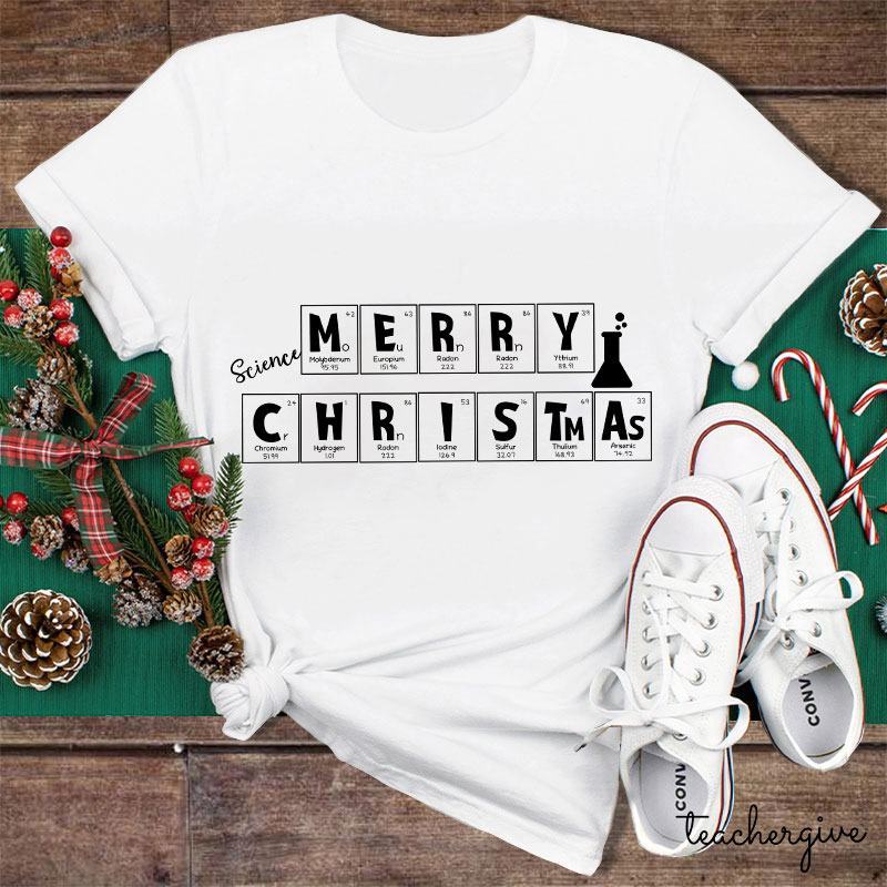 Merry Christmas Science Teacher Teacher T-Shirt