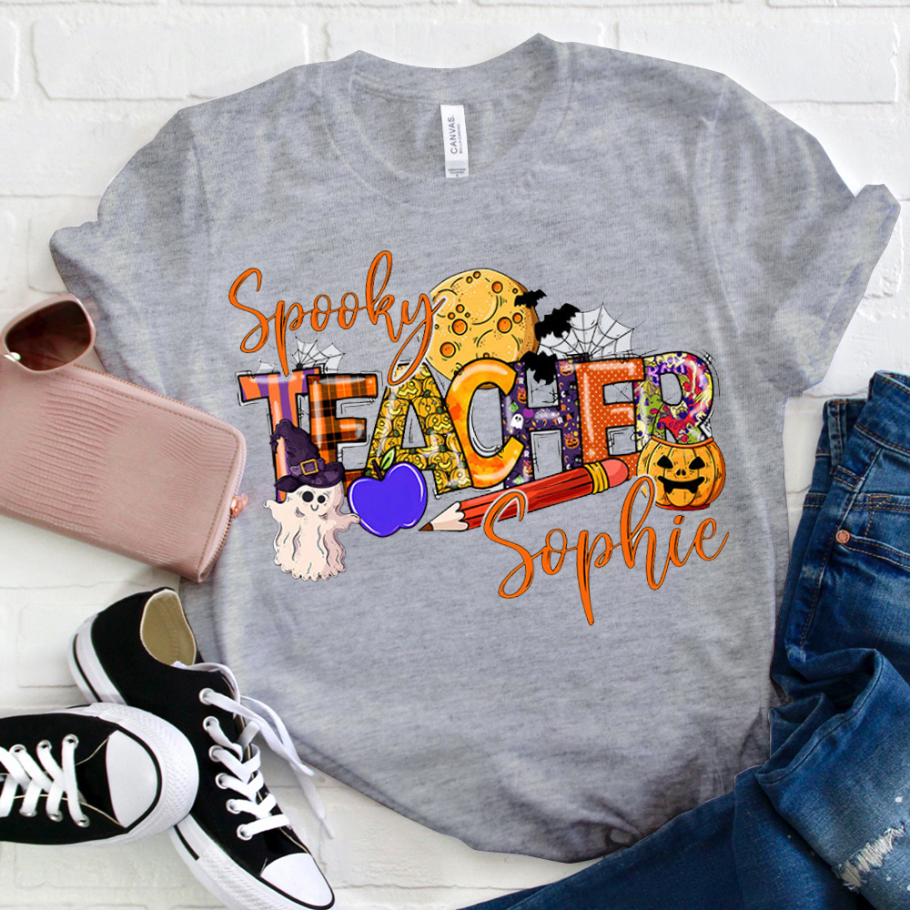 Personalized Spooky Teacher T-Shirt