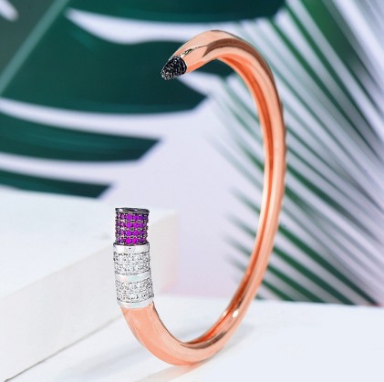 Rose Gold Purple Zircon Bracelet