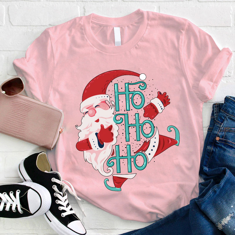 Happy Santa Is Coming Teacher T-Shirt