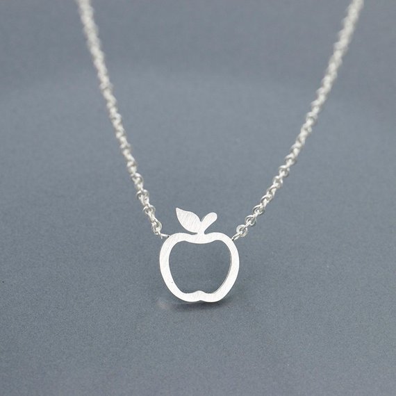 Silvery Apple Necklace