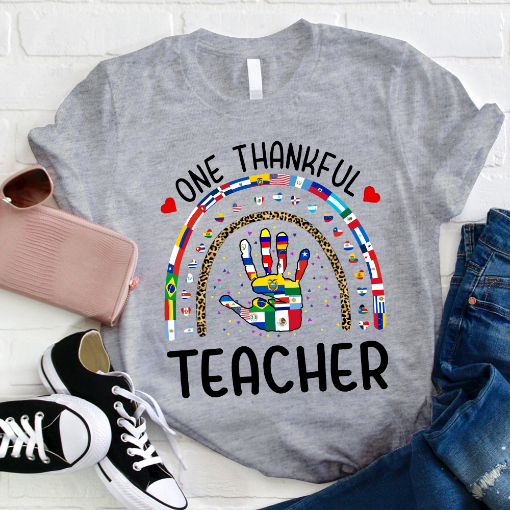 One Thankful Teacher Union Is Strength Teacher T-Shirt