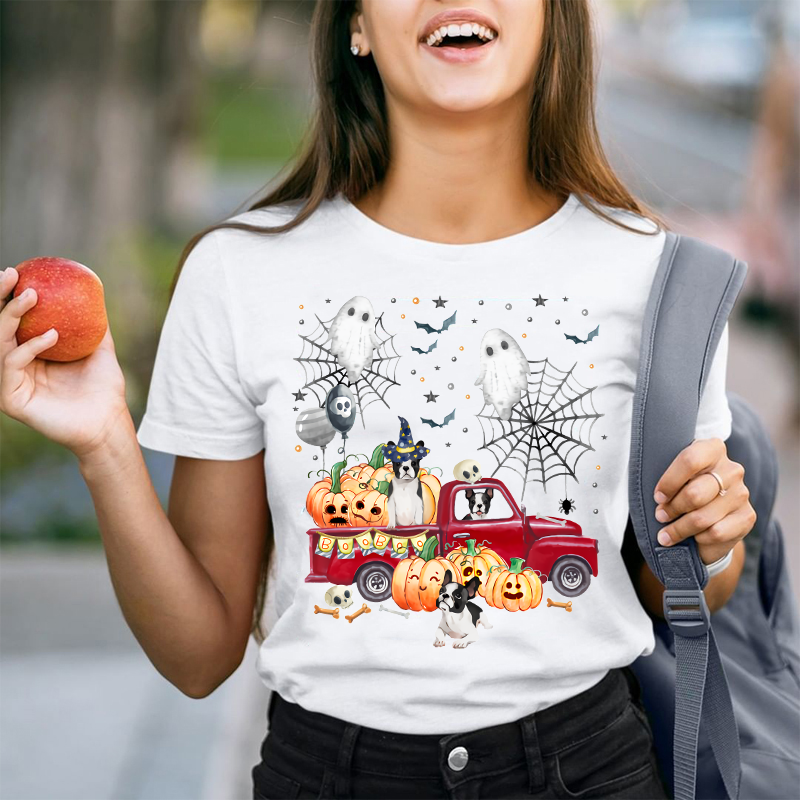 Halloween Pumpkin Car T-Shirt