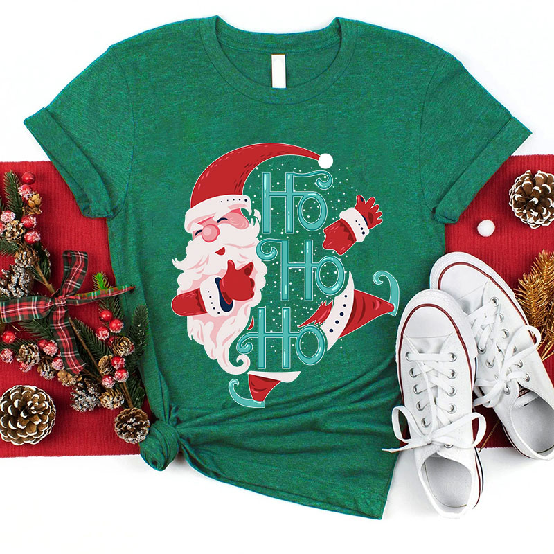 Happy Santa Is Coming Teacher T-Shirt