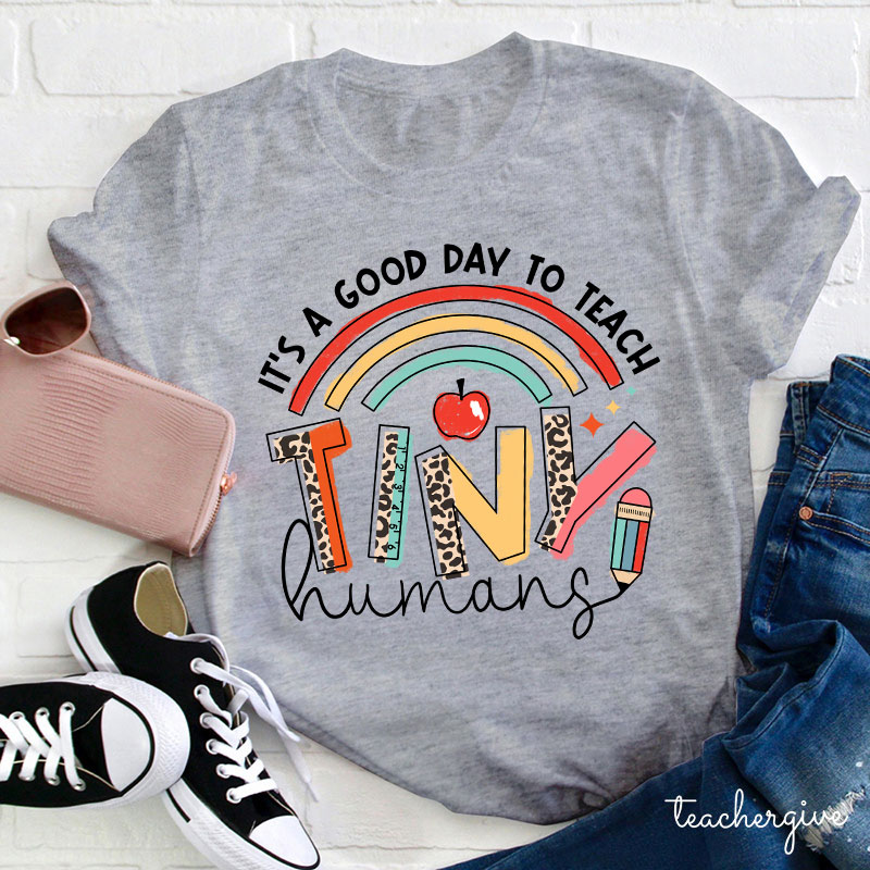 It's A Good Day To Teach Tiny Humans Rainbow Teacher T-Shirt