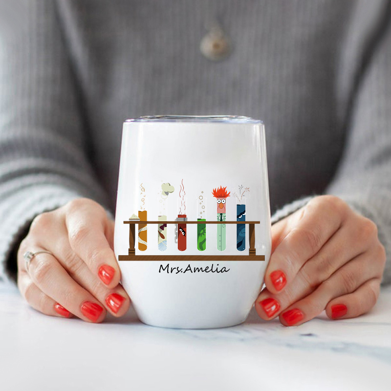 Personalized Cartoon Chemical Reagent  Wine Tumbler