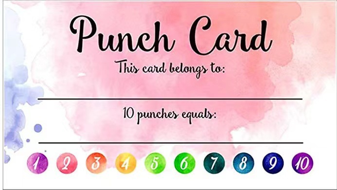 Student Punch Cards for Classroom rewards