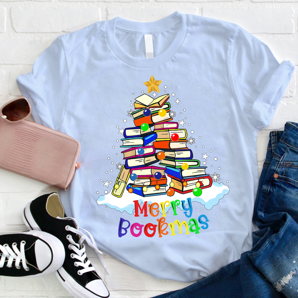 Merry Bookmas Teacher T-Shirt