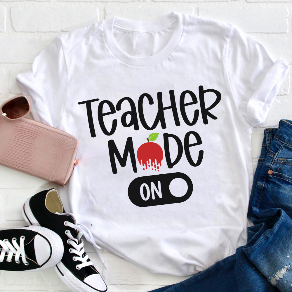 Teacher Mode On Apple T-Shirt