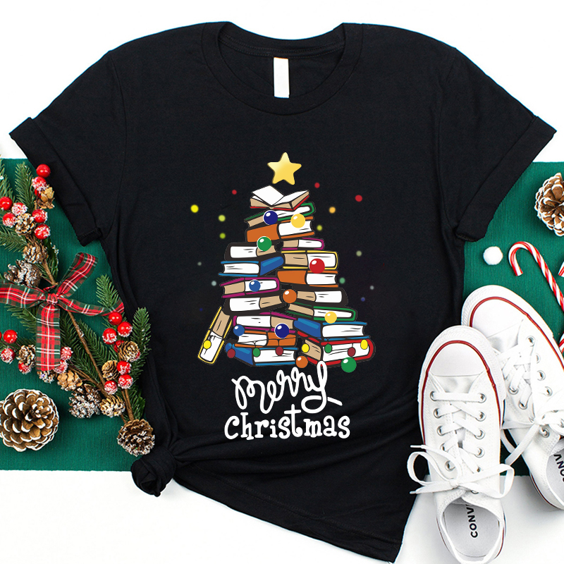 Merry Christmas Books T-Shirt