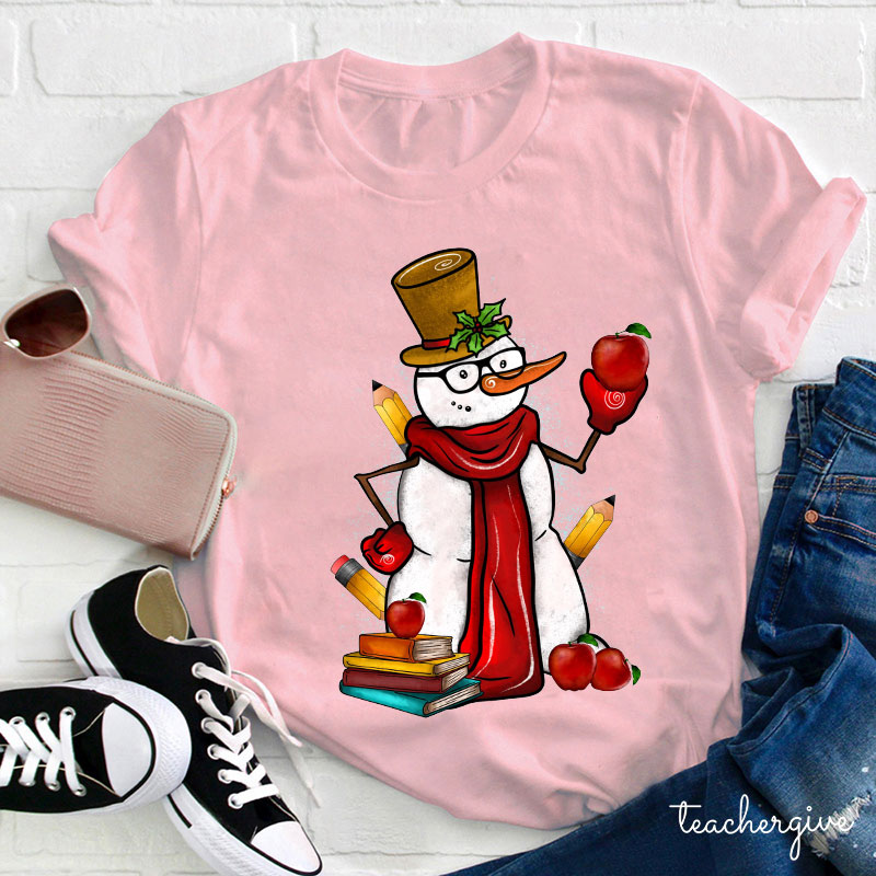 Come And Learn With The Snowman Teacher T-Shirt