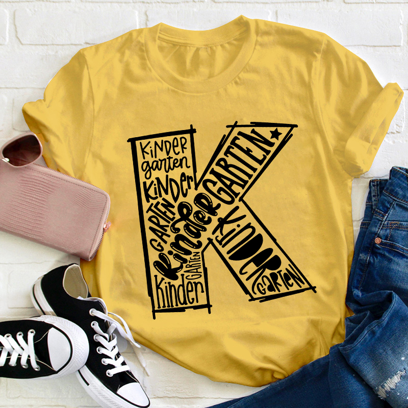 Personalized Grade Kindergarten Teacher T-Shirt