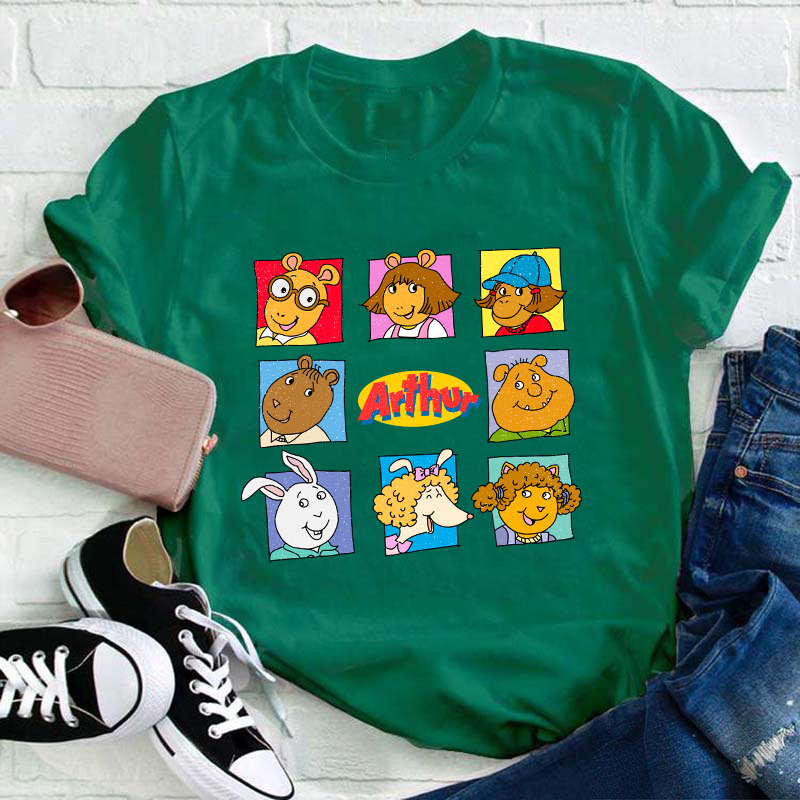 Arthur 9-Box Grid Teacher T-Shirt