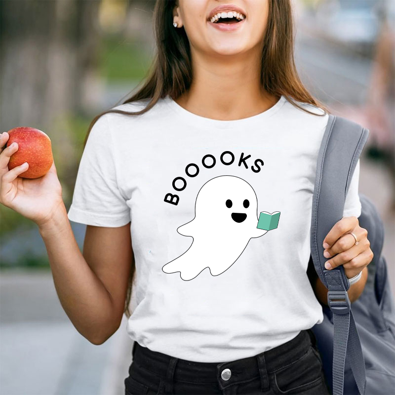 Booooks Happy Halloween Teacher T-Shirt
