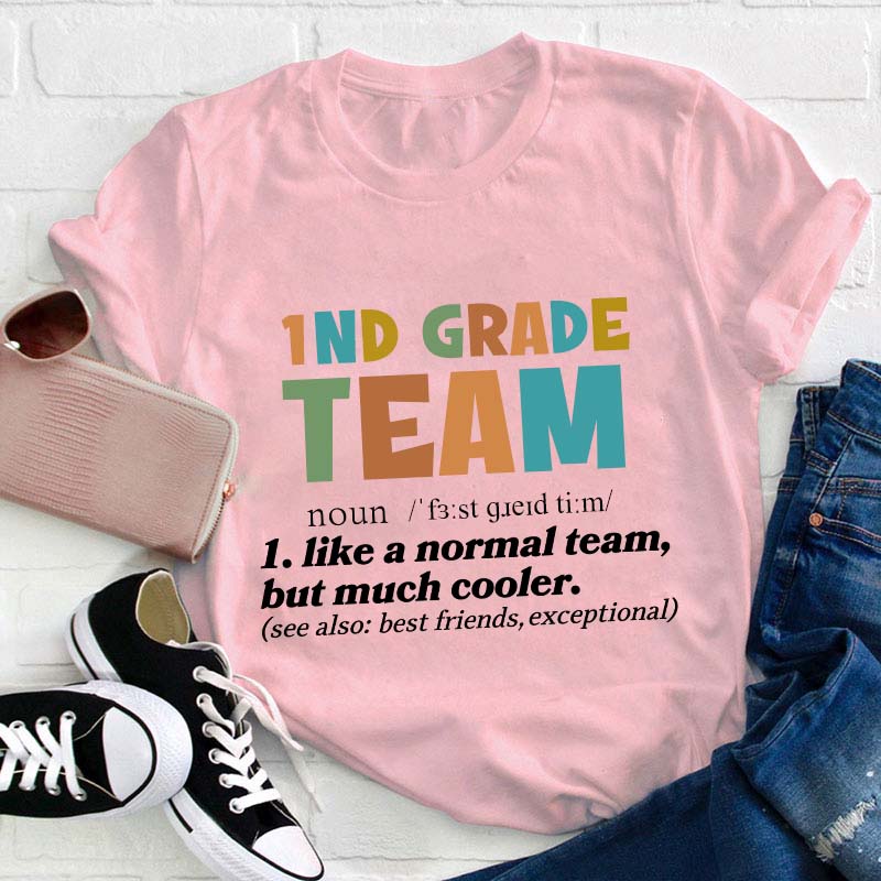 Personalized Grade Team Definition Teacher T-Shirt