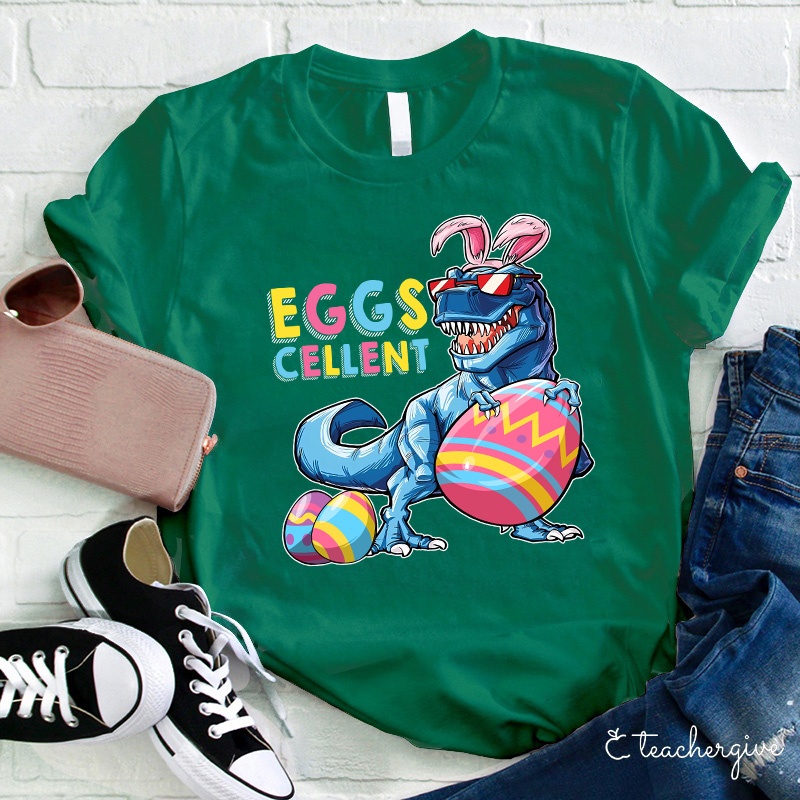 Eggs Cellent Dinosaur Teacher T-Shirt