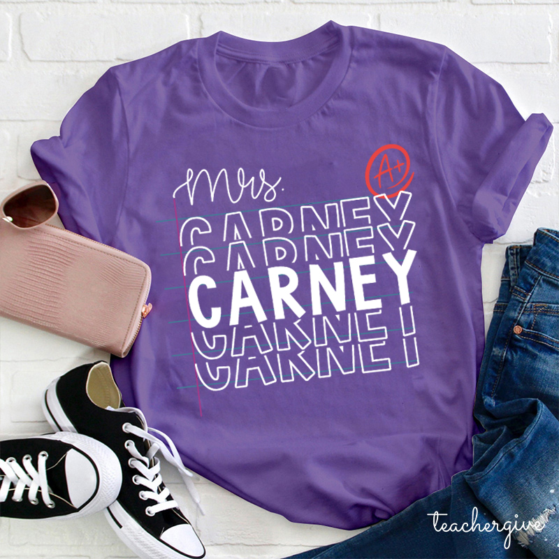 Personalized Teacher Name T-Shirt