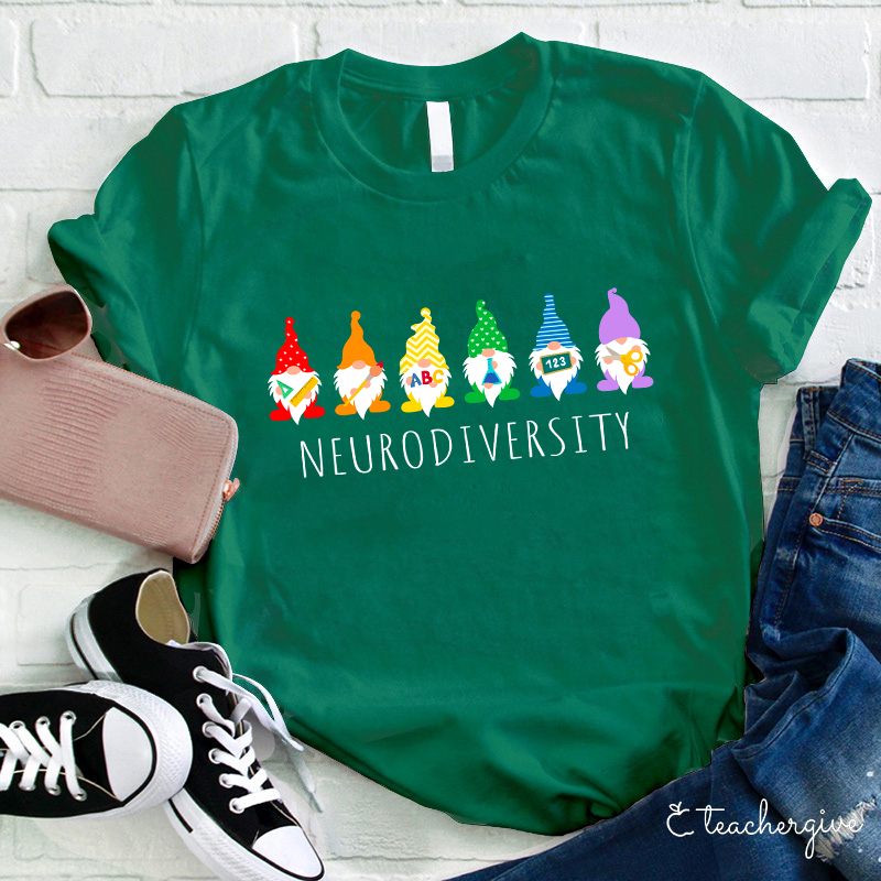 Neurodiversity Gnomies Teacher T-Shirt