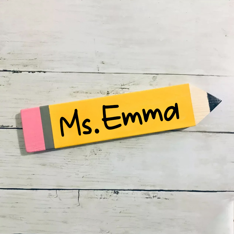 Personalized Teacher Pencil Name Plates